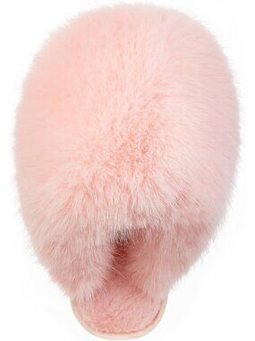 Cozy Faux Fur House Slippers for Women | Warm Plush Indoor/Outdoor Slide Shoes